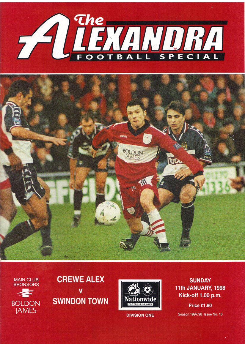 <b>Sunday, January 11, 1998</b><br />vs. Crewe Alexandra (Away)